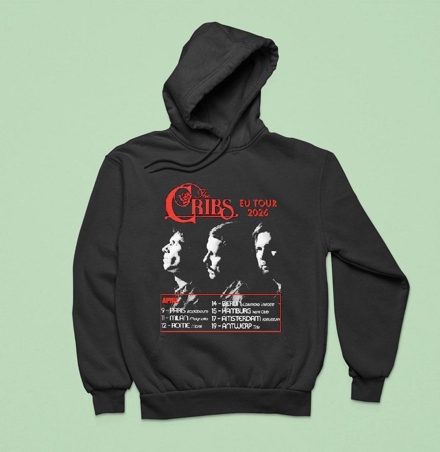 The Cribs Eu New Tour April Tour Hoodie The Cribs Eu New Tour April Tour Hoodie