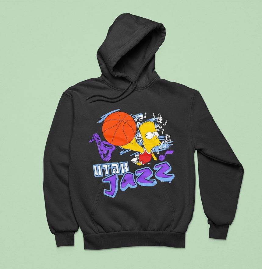 The Simpsons Bart X Utah Jazz Hoodie The Simpsons Bart X Utah Jazz Hoodie