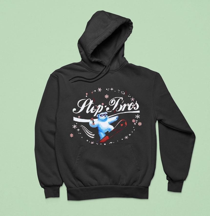 The Stepbros Sippin On The Slopes Bear Hoodie The Stepbros Sippin On The Slopes Bear Hoodie