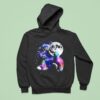Three Pigeon Retro Moon Graphic Hoodie