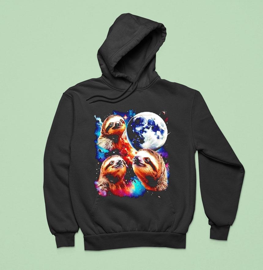 Triple Moon Sloths Graphic Hoodie Triple Moon Sloths Graphic Hoodie