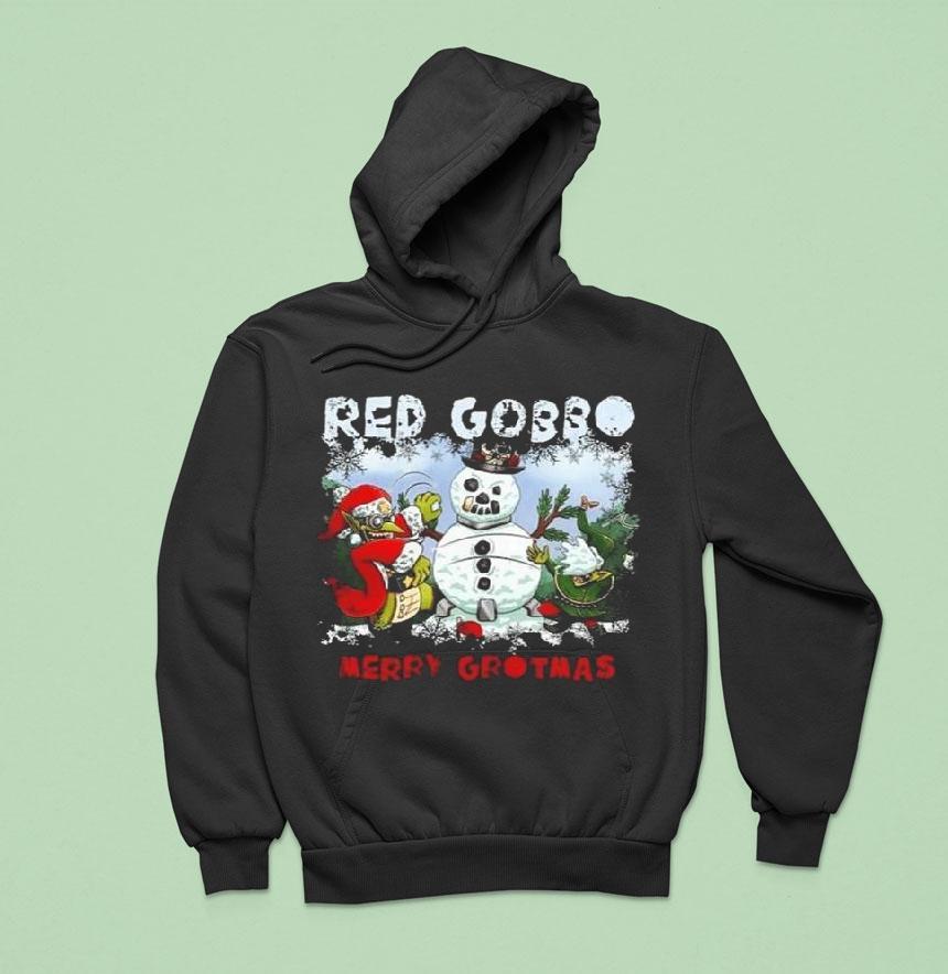 Warhammer Red Gobbo Merry Grotmas Christmas Hoodie Warhammer Red Gobbo Merry Grotmas Christmas Hoodie