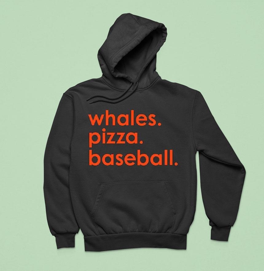 Whales Pizza Baseball Hoodie Whales Pizza Baseball Hoodie