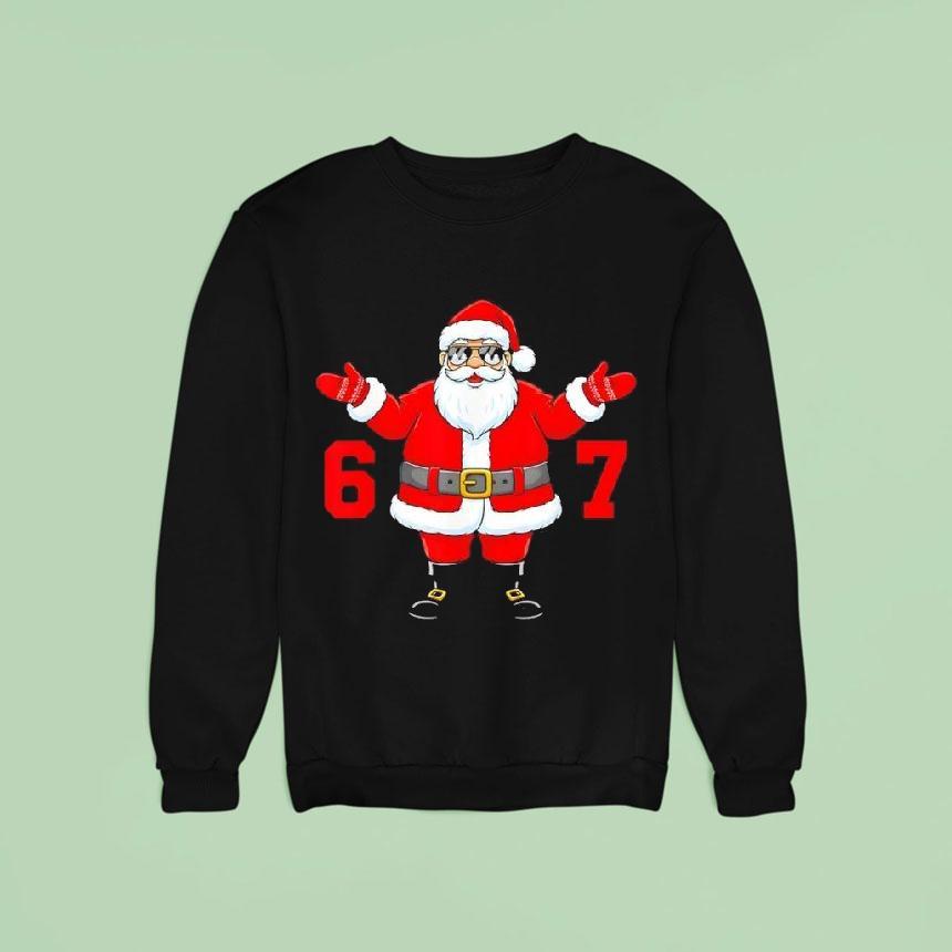 Christmas Meme Six Seven Santa Xmas Sweatshirt Christmas Meme Six Seven Santa Xmas Sweatshirt