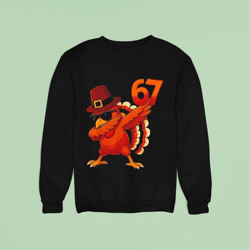 Thanksgiving Thankful Turkey Dabbing Sweatshirt Thanksgiving Thankful Turkey Dabbing Sweatshirt