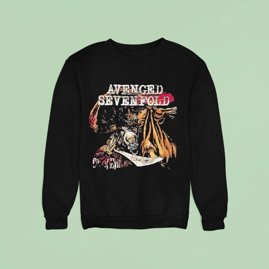 Avenged Sevenfold Album City Of Evil Graphic Sweatshirt Avenged Sevenfold Album City Of Evil Graphic Sweatshirt
