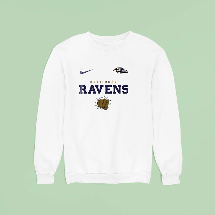 Baltimore Ravens X One Punch Man Go Ravens Sweatshirt Baltimore Ravens X One Punch Man Go Ravens Sweatshirt