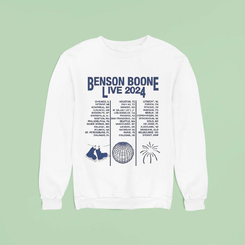 Benson Boone Live World Tour Sweatshirt Benson Boone Live World Tour Sweatshirt