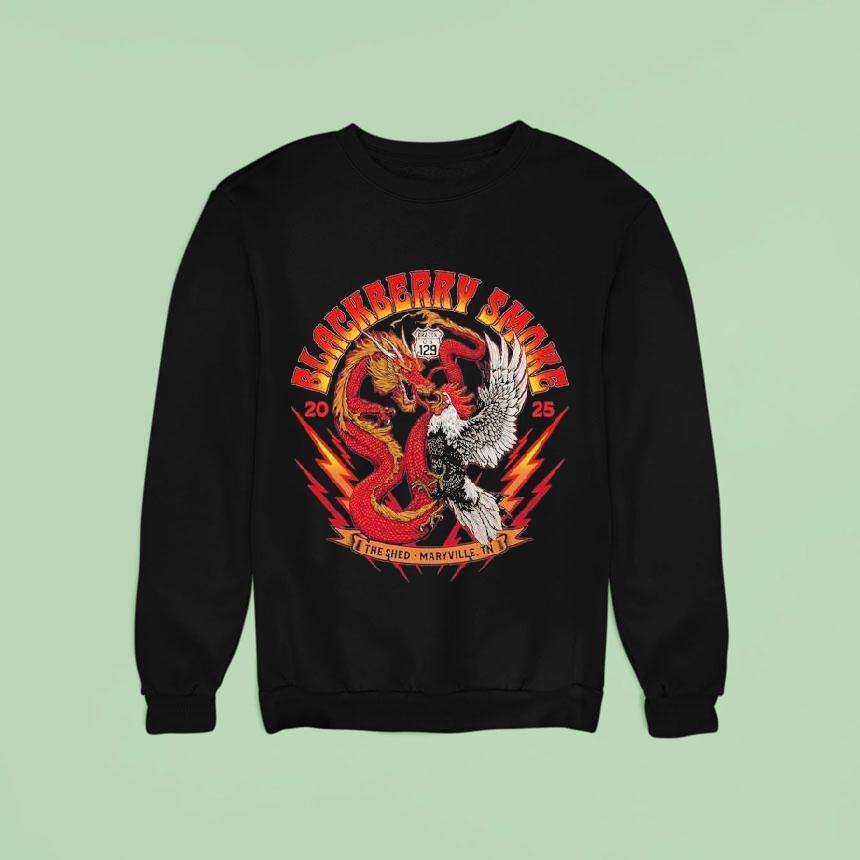 Blackberry Smoke May The Shed Concert Series Maryville Tn Dragon Rooster Sweatshirt Blackberry Smoke May The Shed Concert Series Maryville Tn Dragon Rooster Sweatshirt
