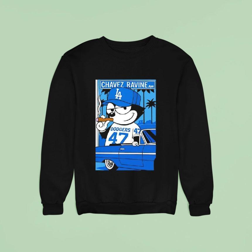 Chavez Ravine X Los Angeles Dodgers Lowrider Car Graphic Sweatshirt Chavez Ravine X Los Angeles Dodgers Lowrider Car Graphic Sweatshirt