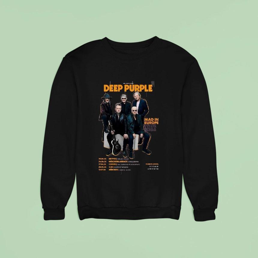 Deep Purple Mad In Europe Tour Germany Sweatshirt Deep Purple Mad In Europe Tour Germany Sweatshirt