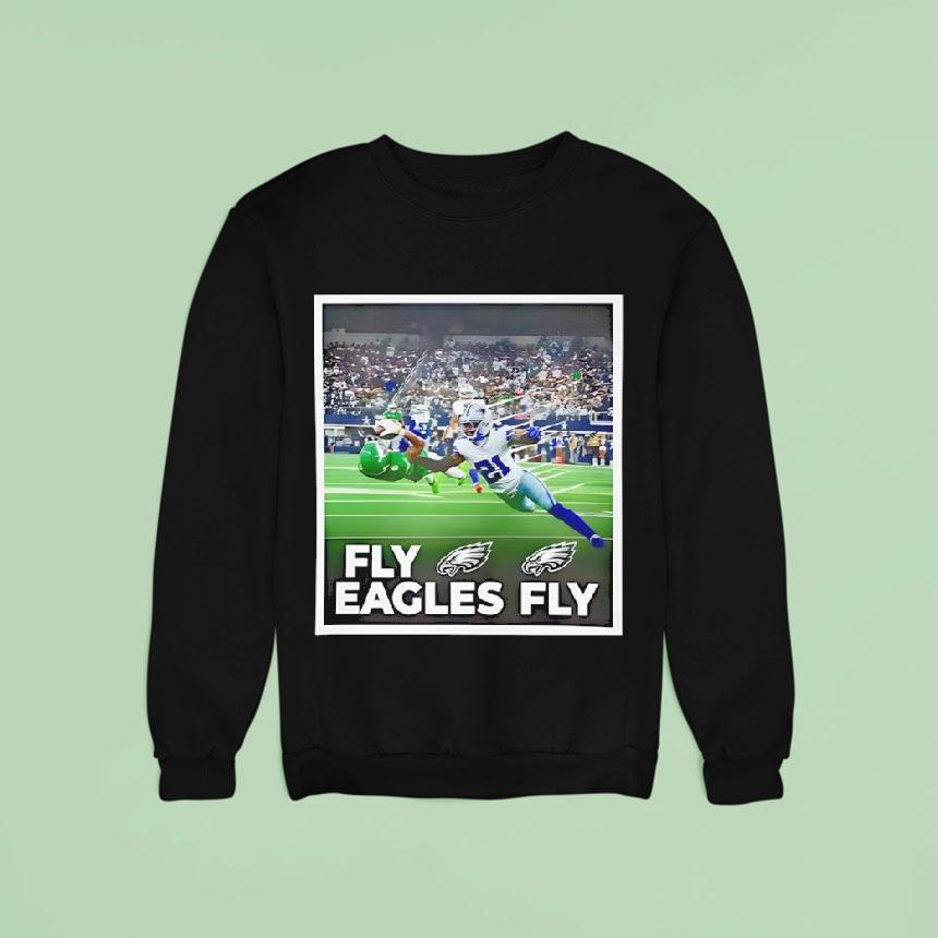 Devonta Smith Touchdown Fly Eagles Fly Photo Sweatshirt Devonta Smith Touchdown Fly Eagles Fly Photo Sweatshirt