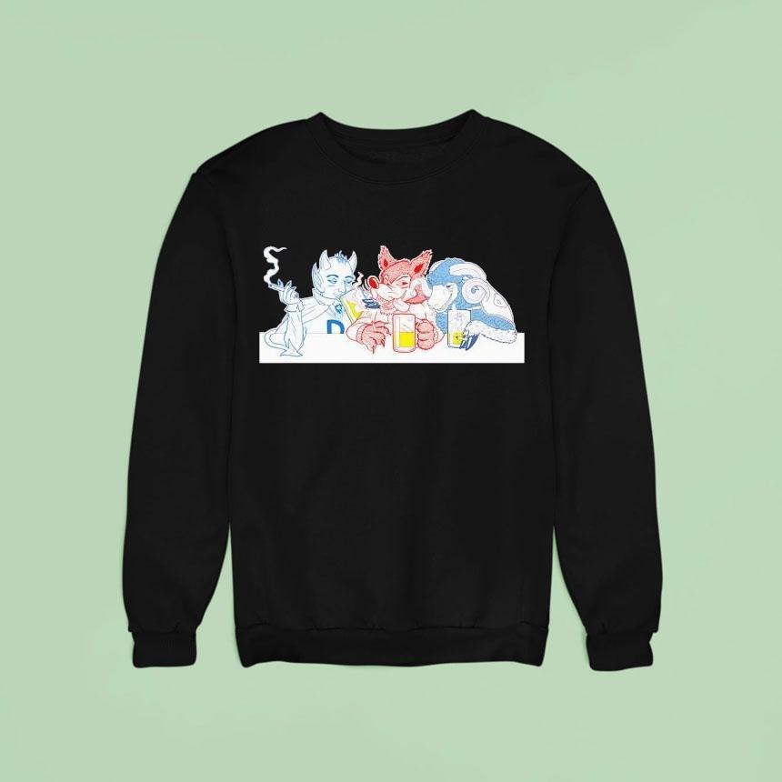 Duke Blue Devils X North Carolina State Wolfpack X North Carolina Tar Heels Mascot Drinking Sweatshirt Duke Blue Devils X North Carolina State Wolfpack X North Carolina Tar Heels Mascot Drinking Sweatshirt