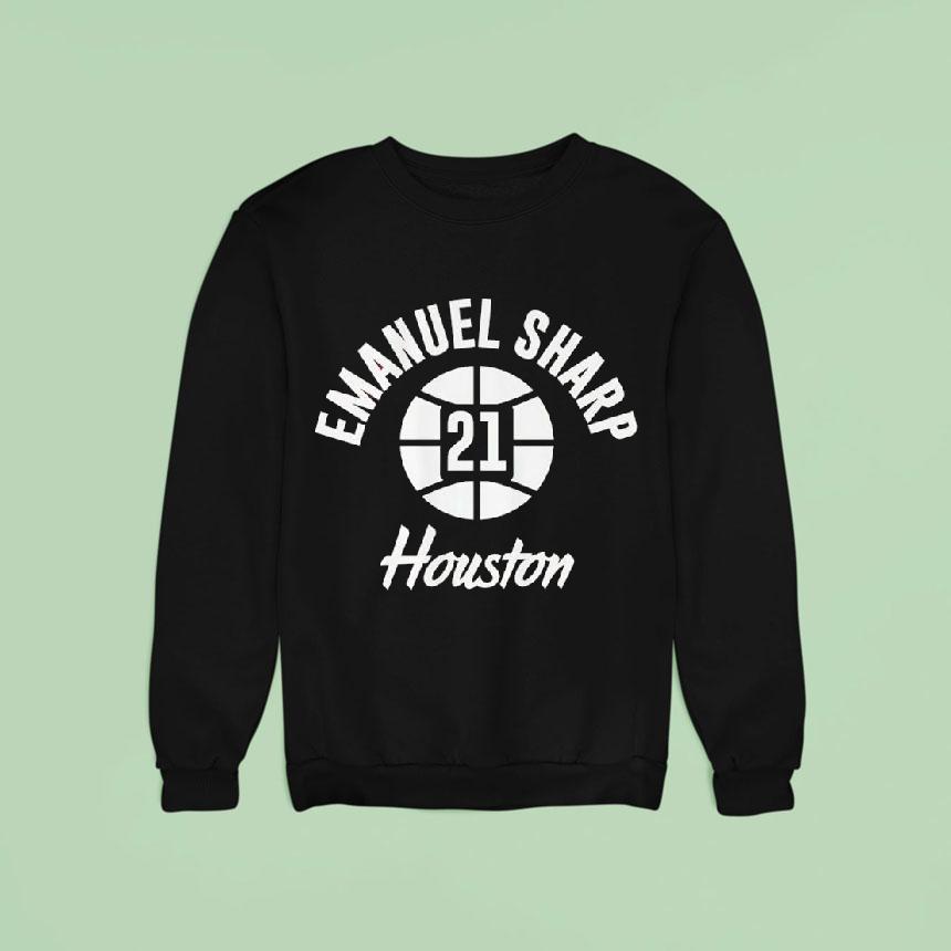 Emanuel Sharp Houston Cougars Basketball Sweatshirt Emanuel Sharp Houston Cougars Basketball Sweatshirt