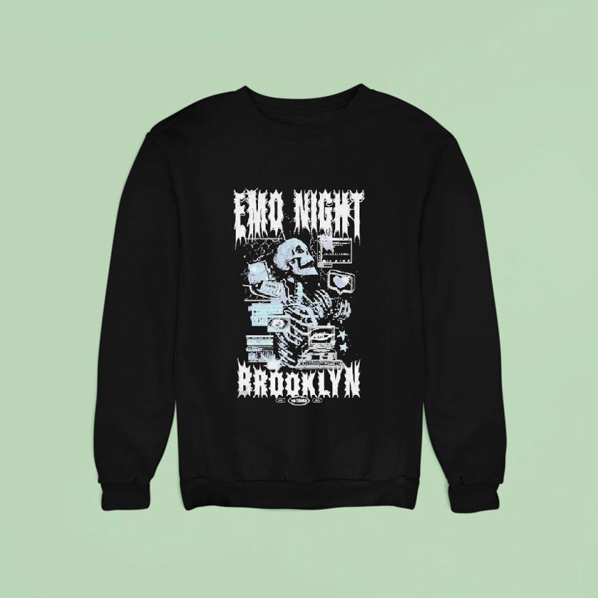 Emo Night Brooklyn Computer Skeleton Sweatshirt Emo Night Brooklyn Computer Skeleton Sweatshirt