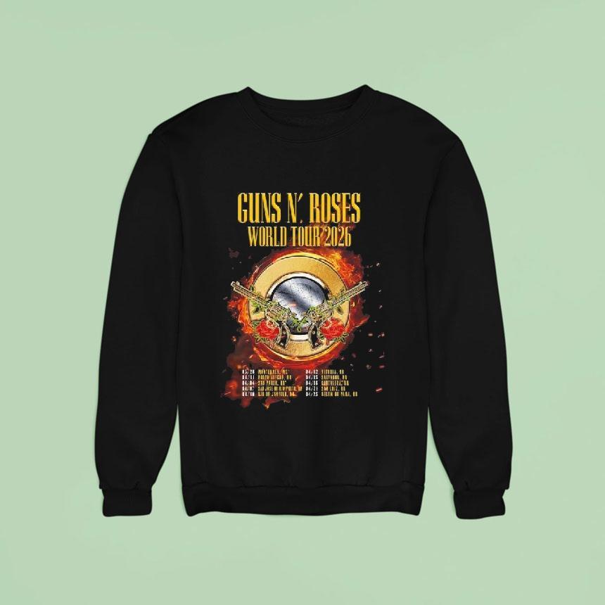 Guns N Roses World Tour Latin America Sweatshirt Guns N Roses World Tour Latin America Sweatshirt