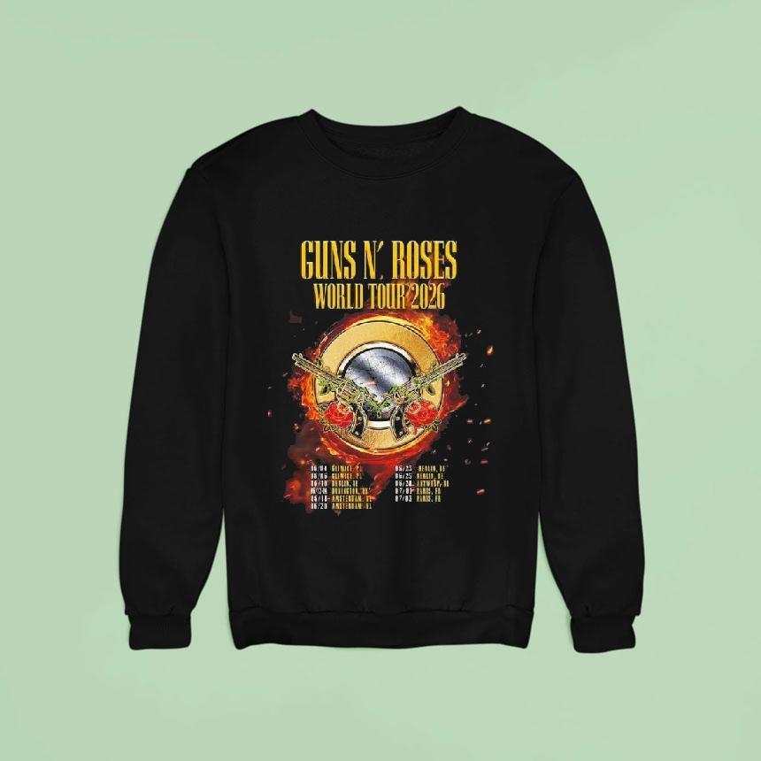 Guns N Roses World Tour Uk And Europe Sweatshirt Guns N Roses World Tour Uk And Europe Sweatshirt