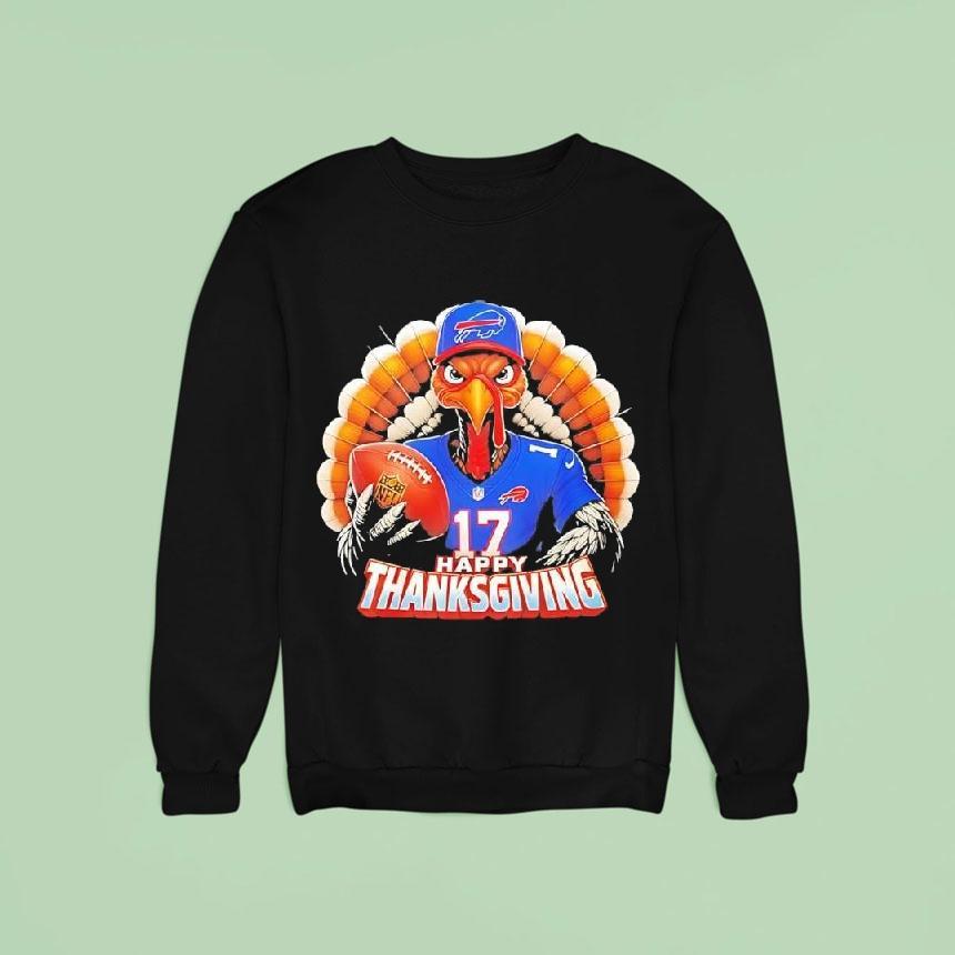 Happy Thanksgiving Turkey Is Wearing Buffalo Bills Graphic Sweatshirt Happy Thanksgiving Turkey Is Wearing Buffalo Bills Graphic Sweatshirt