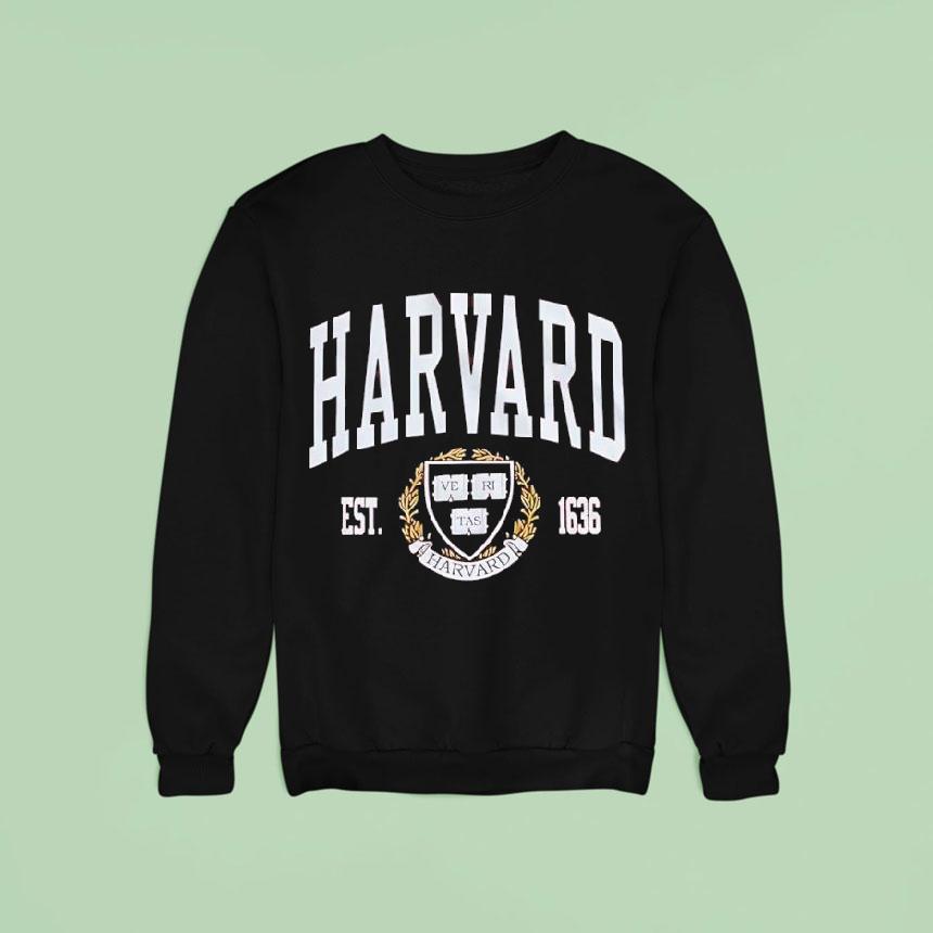 Harvard University Crest Logo Est Sweatshirt Harvard University Crest Logo Est Sweatshirt