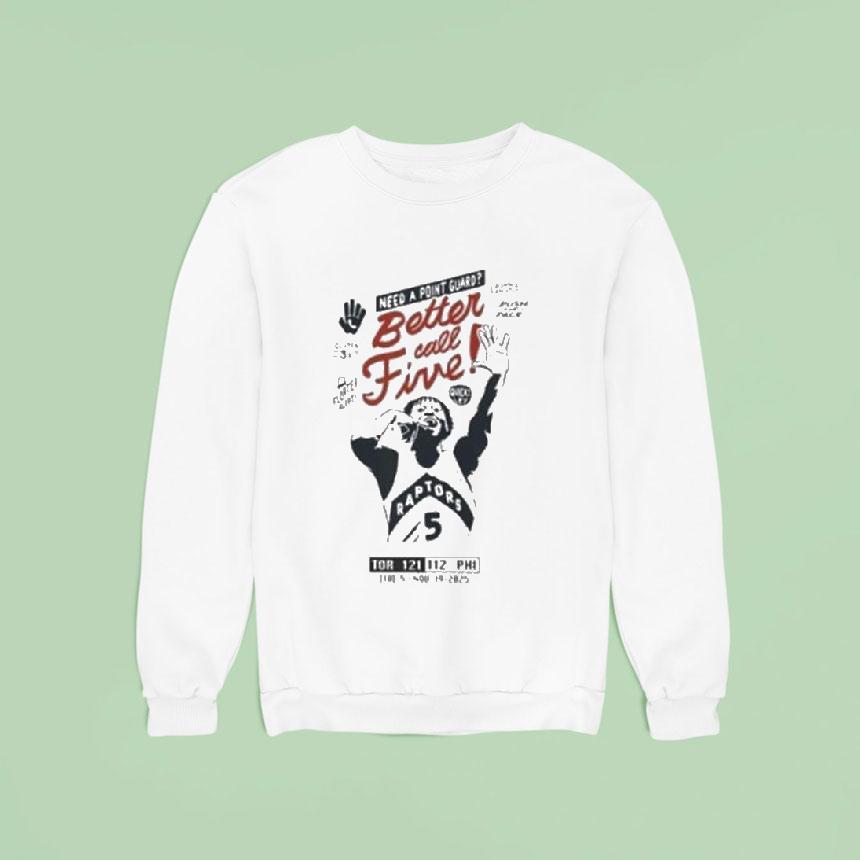 Immanuel Quickley Better Call Five Need A Point Guard Sweatshirt Immanuel Quickley Better Call Five Need A Point Guard Sweatshirt