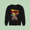 In N Out Burger X Grinch Lights Dabbing Christmas Sweatshirt