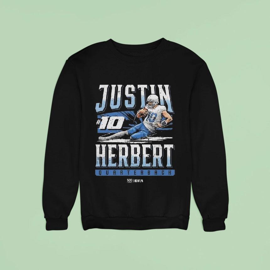 Justin Herbert Quarterback Los Angeles C Slide Sweatshirt Justin Herbert Quarterback Los Angeles C Slide Sweatshirt