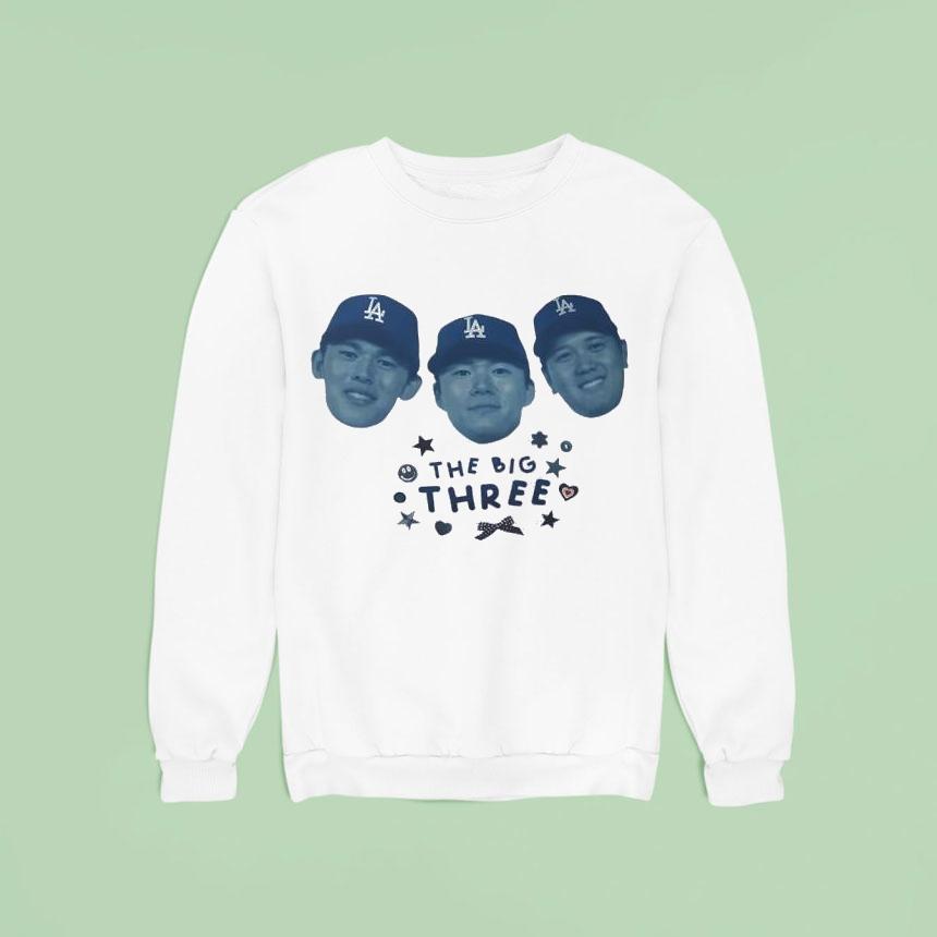 Los Angeles Dodgers Baseball The Big Three Sweatshirt Los Angeles Dodgers Baseball The Big Three Sweatshirt