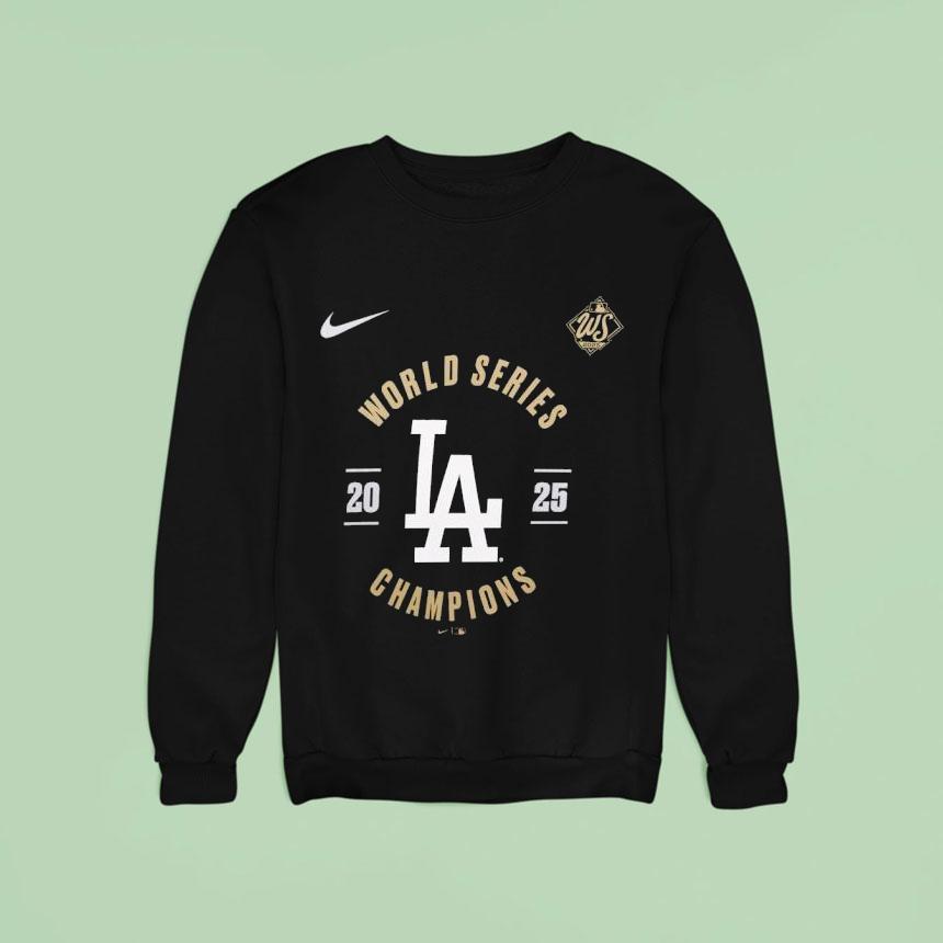 Los Angeles Dodgers Nike Black Ws Champions Sweatshirt Los Angeles Dodgers Nike Black Ws Champions Sweatshirt