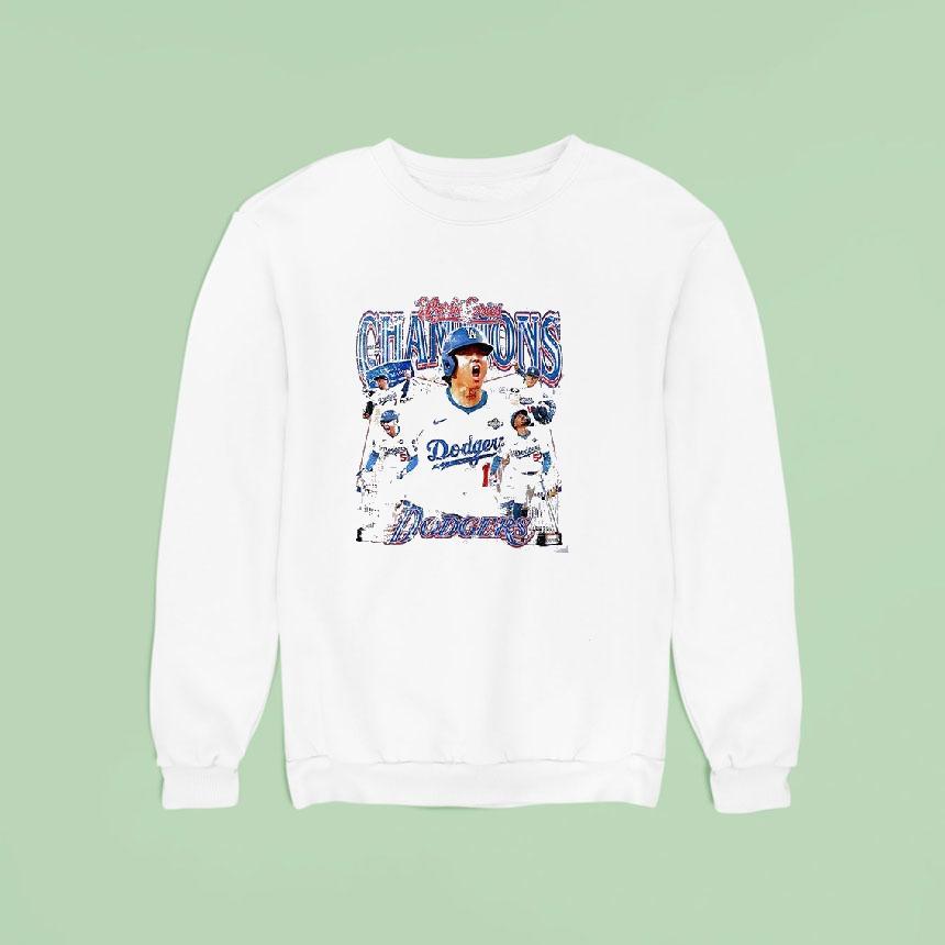 Los Angeles Dodgers World Series Champions Back To Back Team Graphic Vintage Sweatshirt Los Angeles Dodgers World Series Champions Back To Back Team Graphic Vintage Sweatshirt