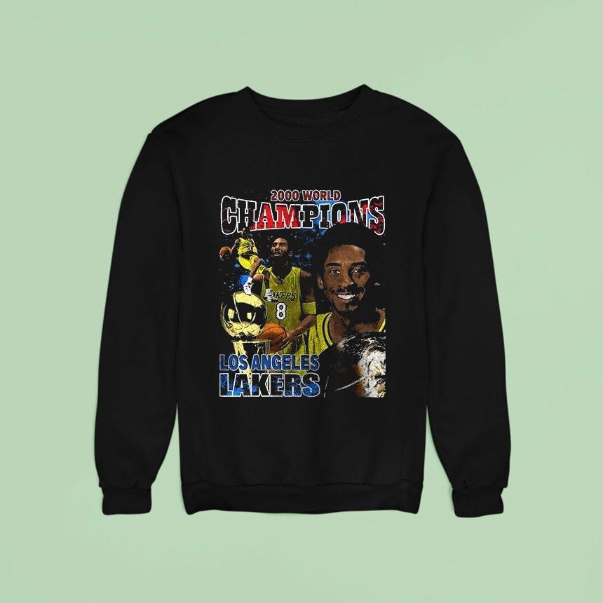 Los Angeles Lakers Kobe Bryant World Champions Graphic Vintage Sweatshirt Los Angeles Lakers Kobe Bryant World Champions Graphic Vintage Sweatshirt