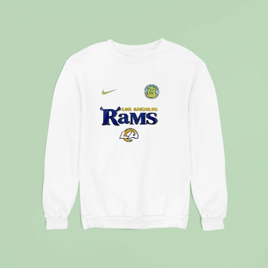 Los Angeles Rams X Shrek Beware Orge Sweatshirt Los Angeles Rams X Shrek Beware Orge Sweatshirt