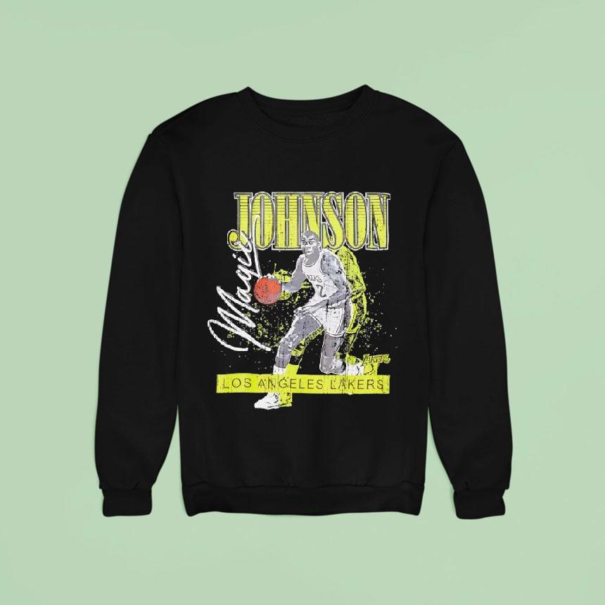 Magic Johnson Los Angeles Lakers Neon Pop Sweatshirt Magic Johnson Los Angeles Lakers Neon Pop Sweatshirt