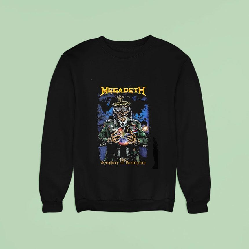 Megadeth Symphony Of Destruction Textile Sweatshirt Megadeth Symphony Of Destruction Textile Sweatshirt