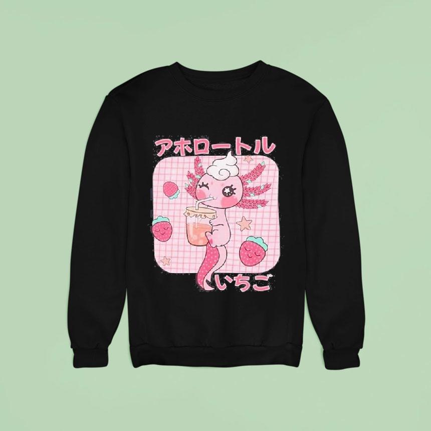 Michelle Otter Strawberry Axolotl Sweatshirt Michelle Otter Strawberry Axolotl Sweatshirt