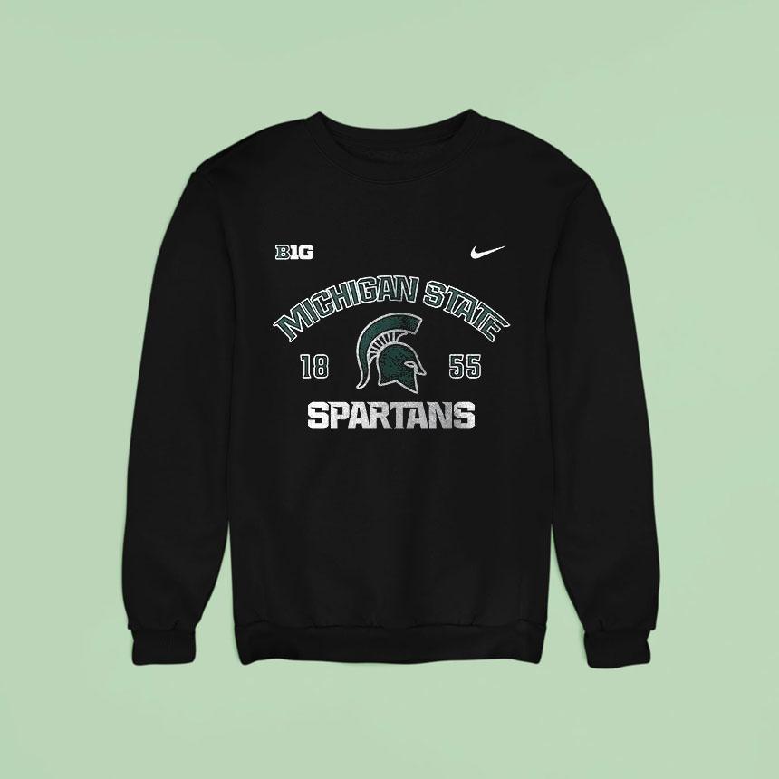 Michigan State Spartans Helmet Logo Est Sweatshirt Michigan State Spartans Helmet Logo Est Sweatshirt