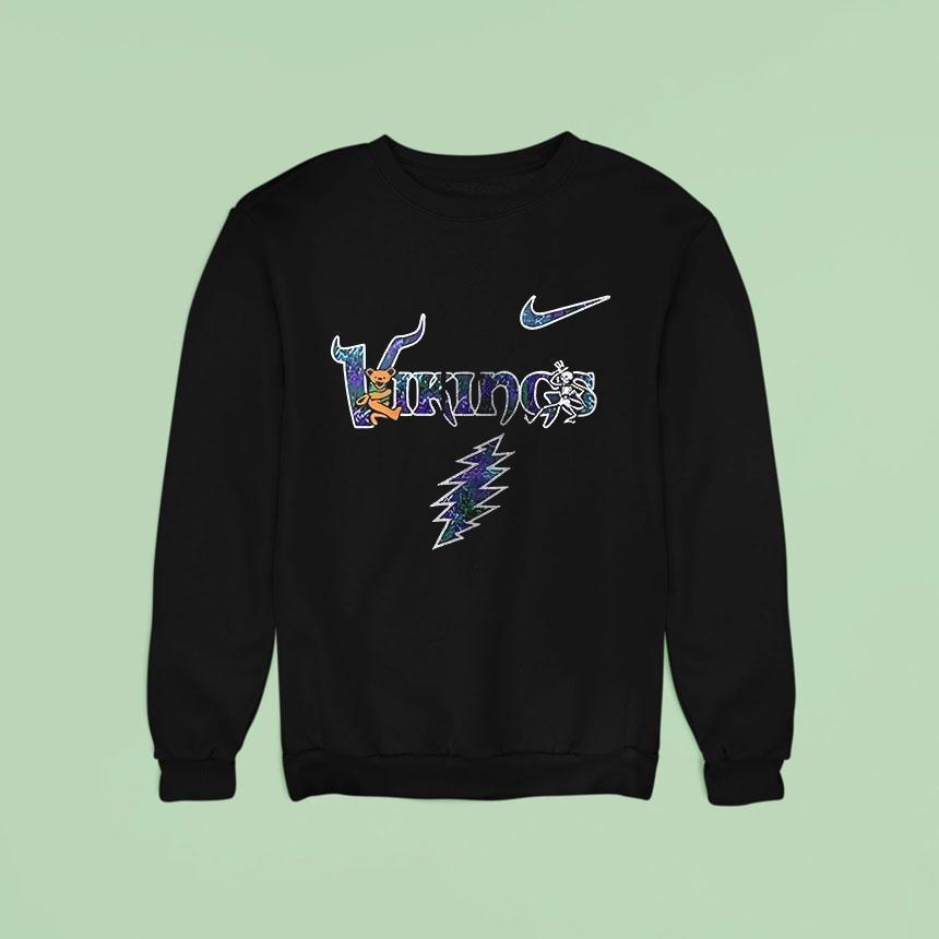 Minnesota Vikings X Grateful Dead Years Of Rock Bears Sweatshirt Minnesota Vikings X Grateful Dead Years Of Rock Bears Sweatshirt