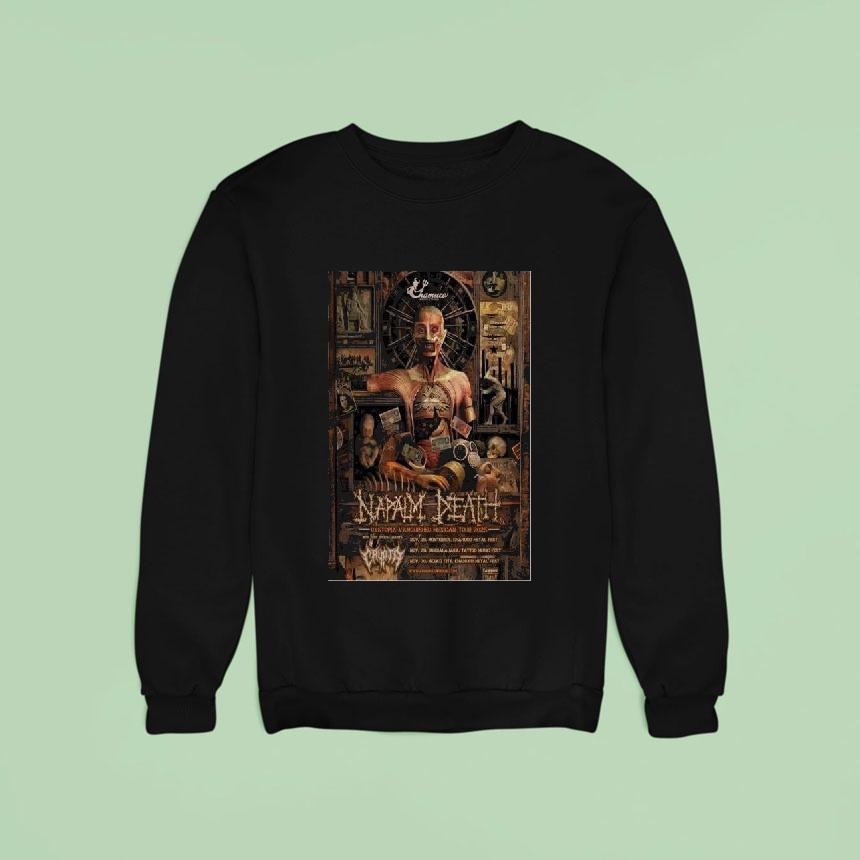 Napalm Death Dystopia Vanquished Mexican Tour Sweatshirt Napalm Death Dystopia Vanquished Mexican Tour Sweatshirt