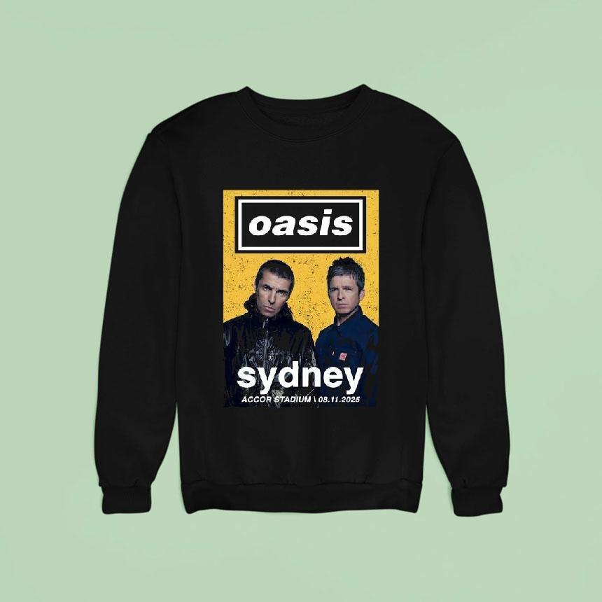 Oasis Live Tour Sydney Australia Night Venue At Accor Stadium On November Sweatshirt Oasis Live Tour Sydney Australia Night Venue At Accor Stadium On November Sweatshirt