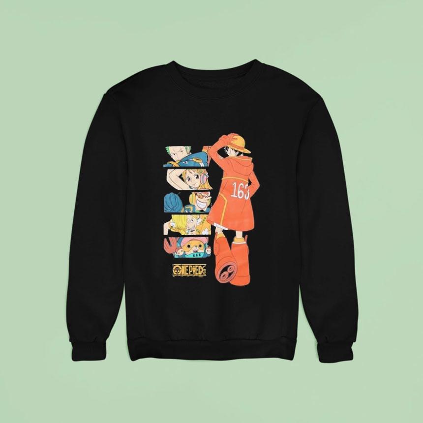 One Piece Luffy Crew Egghead Panel Sweatshirt One Piece Luffy Crew Egghead Panel Sweatshirt