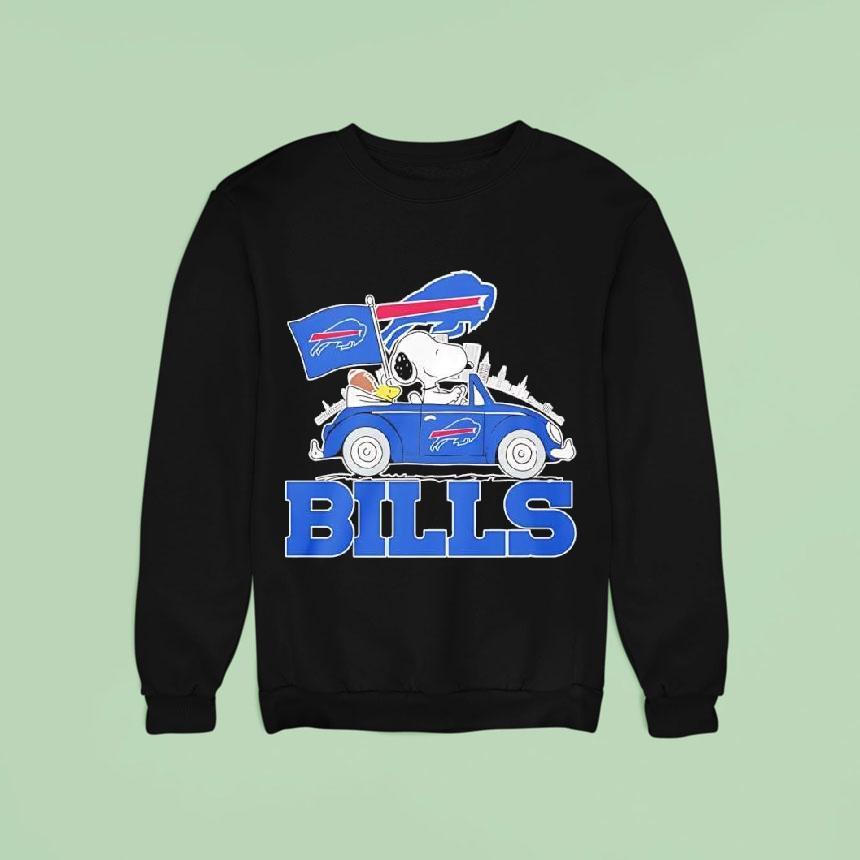 Peanuts X Buffalo Bills Welcome To The Pound Driving Car Sweatshirt Peanuts X Buffalo Bills Welcome To The Pound Driving Car Sweatshirt