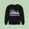 Philadelphia City Skyline Philadelphia Phillies Baseball Players Sweatshirt