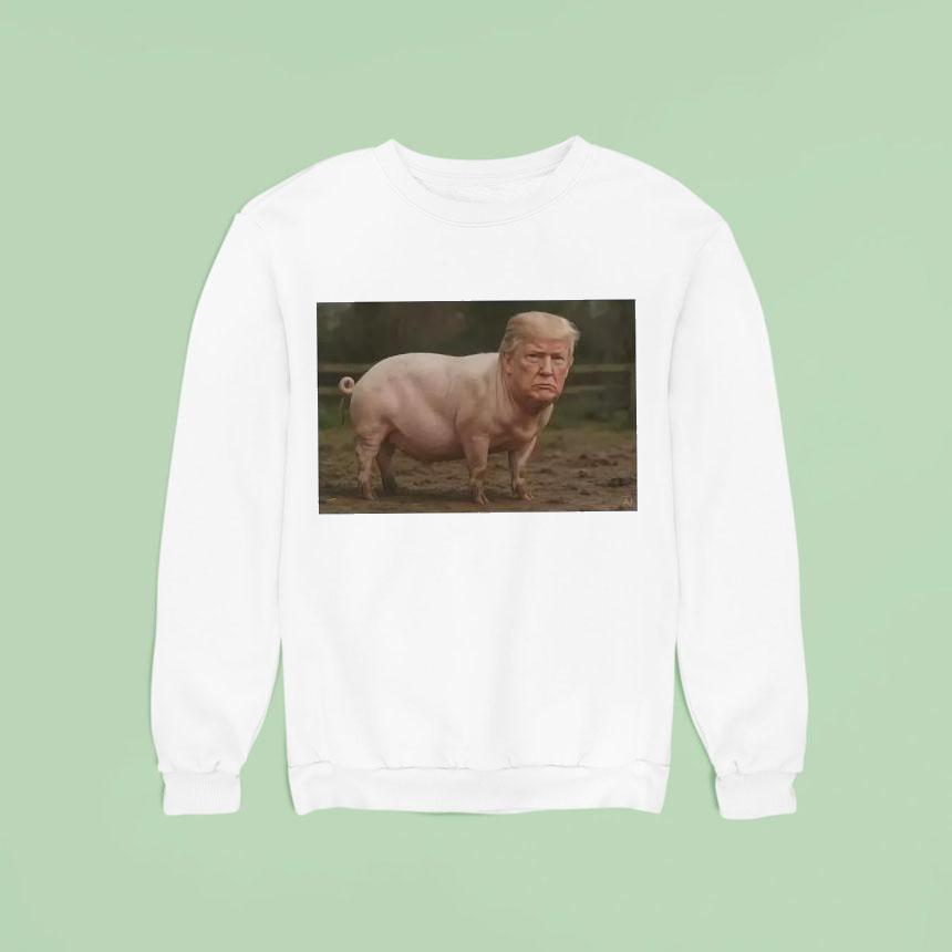 Pig Headed Trump Quiet Piggy Sweatshirt Pig Headed Trump Quiet Piggy Sweatshirt