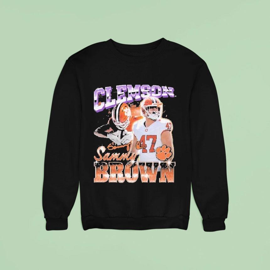 Sammy Brown Clemson Tigers S Retro Signature Player Sweatshirt Sammy Brown Clemson Tigers S Retro Signature Player Sweatshirt