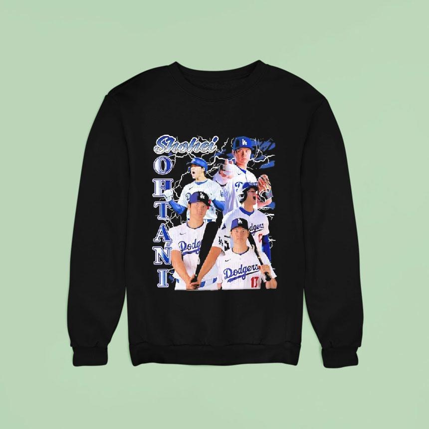Shohei Ohtani In A Los Angeles Dodgers Players Graphic Sweatshirt Shohei Ohtani In A Los Angeles Dodgers Players Graphic Sweatshirt