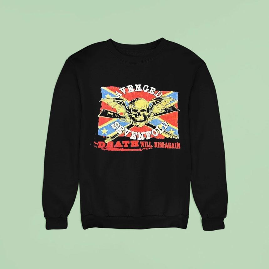 Skull Avenged Sevenfold Death Will Rise Again Sweatshirt Skull Avenged Sevenfold Death Will Rise Again Sweatshirt