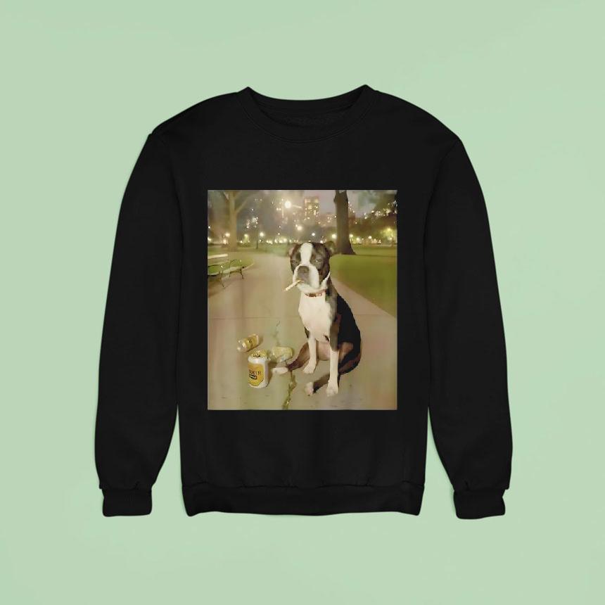Smoking Dog Meme Cigarette Gen Z Meme Dog Lover Sweatshirt Smoking Dog Meme Cigarette Gen Z Meme Dog Lover Sweatshirt