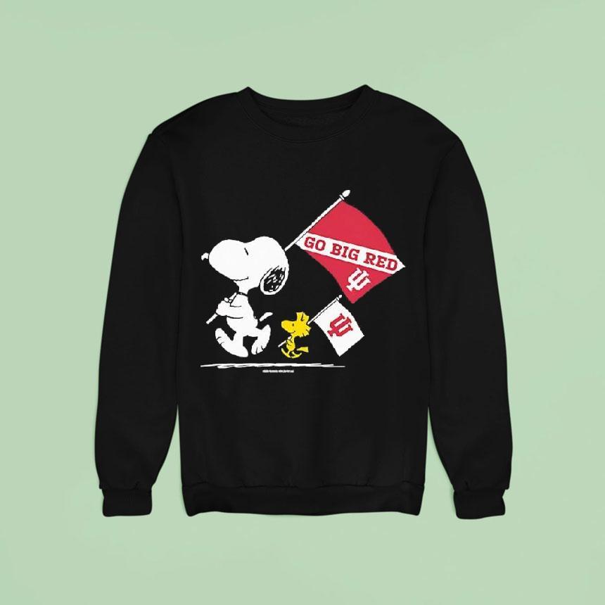 Snoopy And Woodstock X Indiana Hoosiersgameday Go Big Red Sweatshirt Snoopy And Woodstock X Indiana Hoosiersgameday Go Big Red Sweatshirt