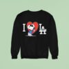 Snoopy I Love Los Angeles Dodgers Sweatshirt