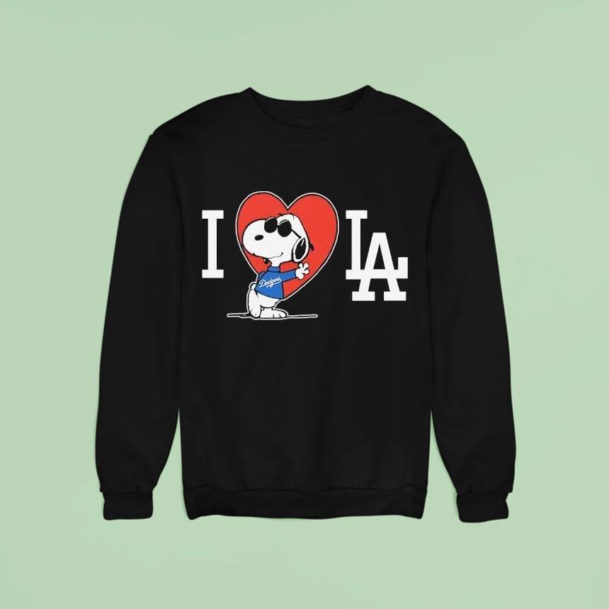 Snoopy I Love Los Angeles Dodgers Sweatshirt Snoopy I Love Los Angeles Dodgers Sweatshirt