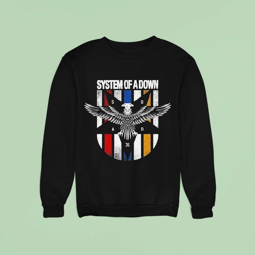 System Of A Down Eagle Colours Sweatshirt System Of A Down Eagle Colours Sweatshirt